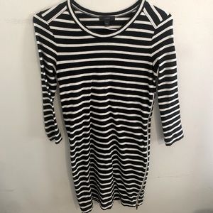 JCREW B&W Striped Dress